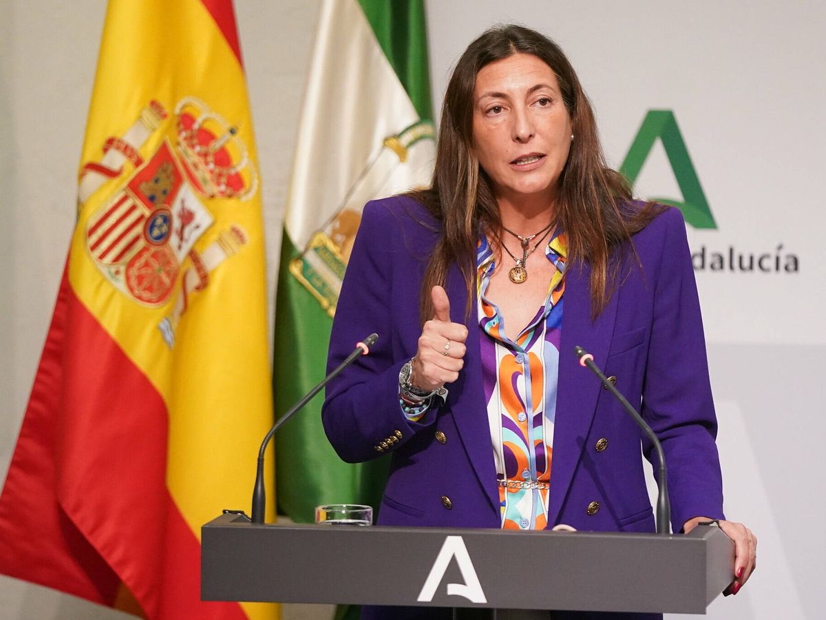 Foto: Loles López, consejera de Inclusión Social del Gobierno andaluz, en el Palacio de San Telmo. (Junta de Andalucía)