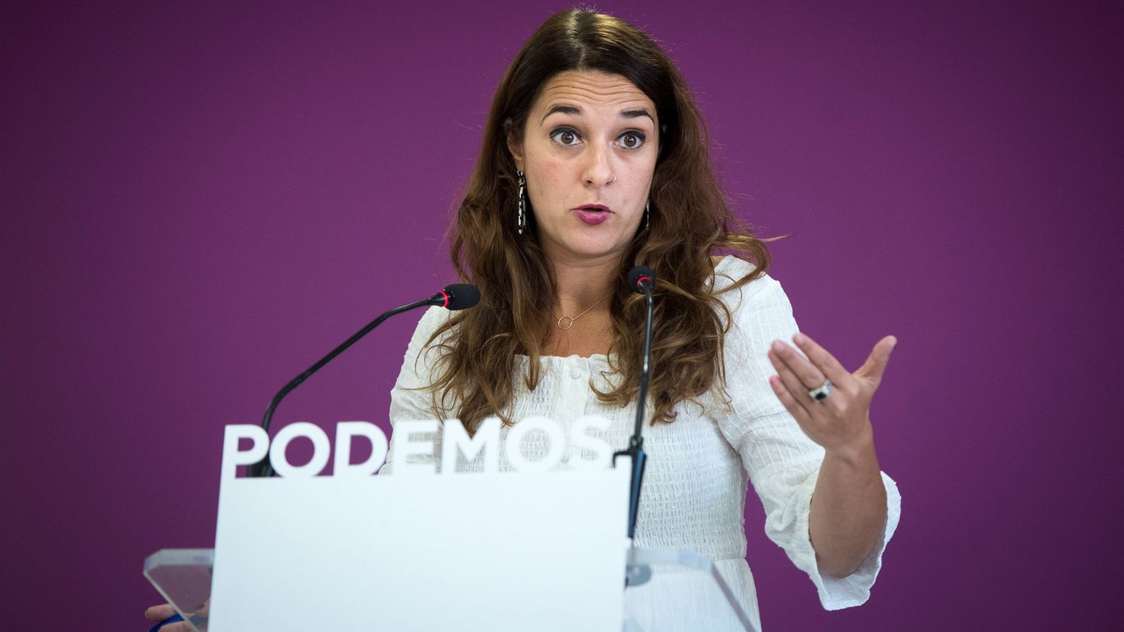 Foto: a portavoz de Podemos, Noelia Vera. (EFE)