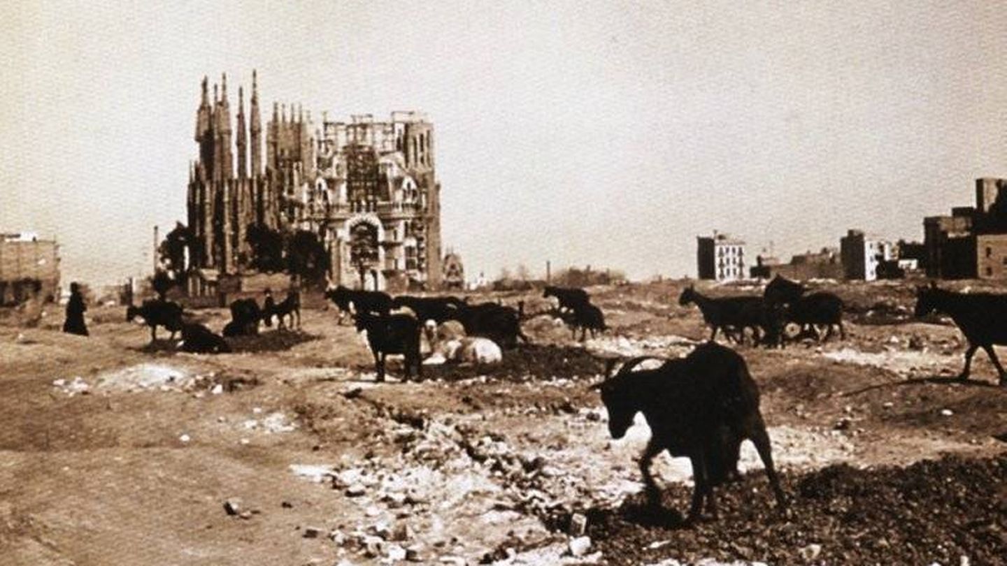 Imagen de la Sagrada Familia en 1915.