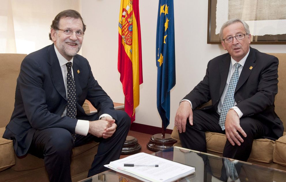 Rajoy y Juncker, presidente de la CE y ex primer ministro de Luxemburgo. (Efe)