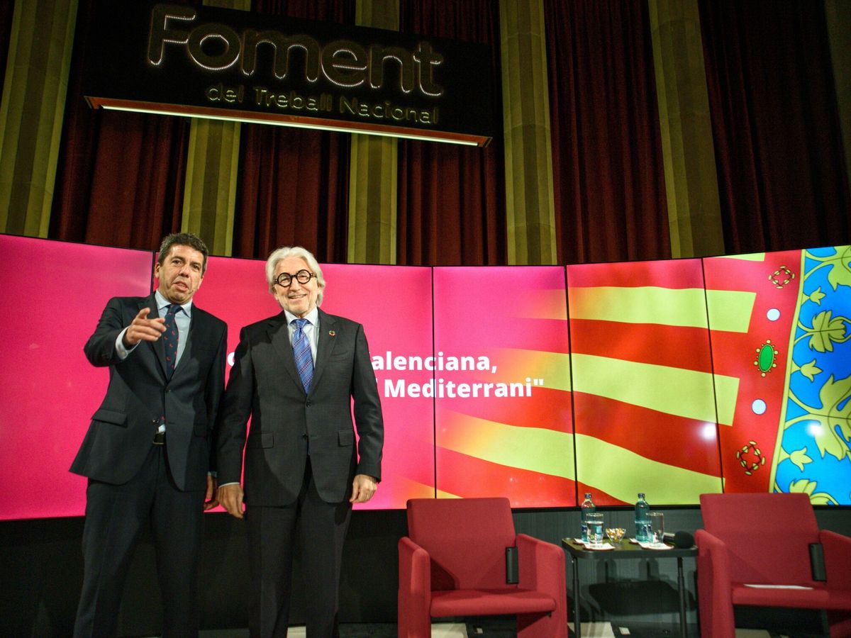 Foto: Carlos Mazón, con Josep Sánchez Llibre. (Alberto Paredes/Europa Press)