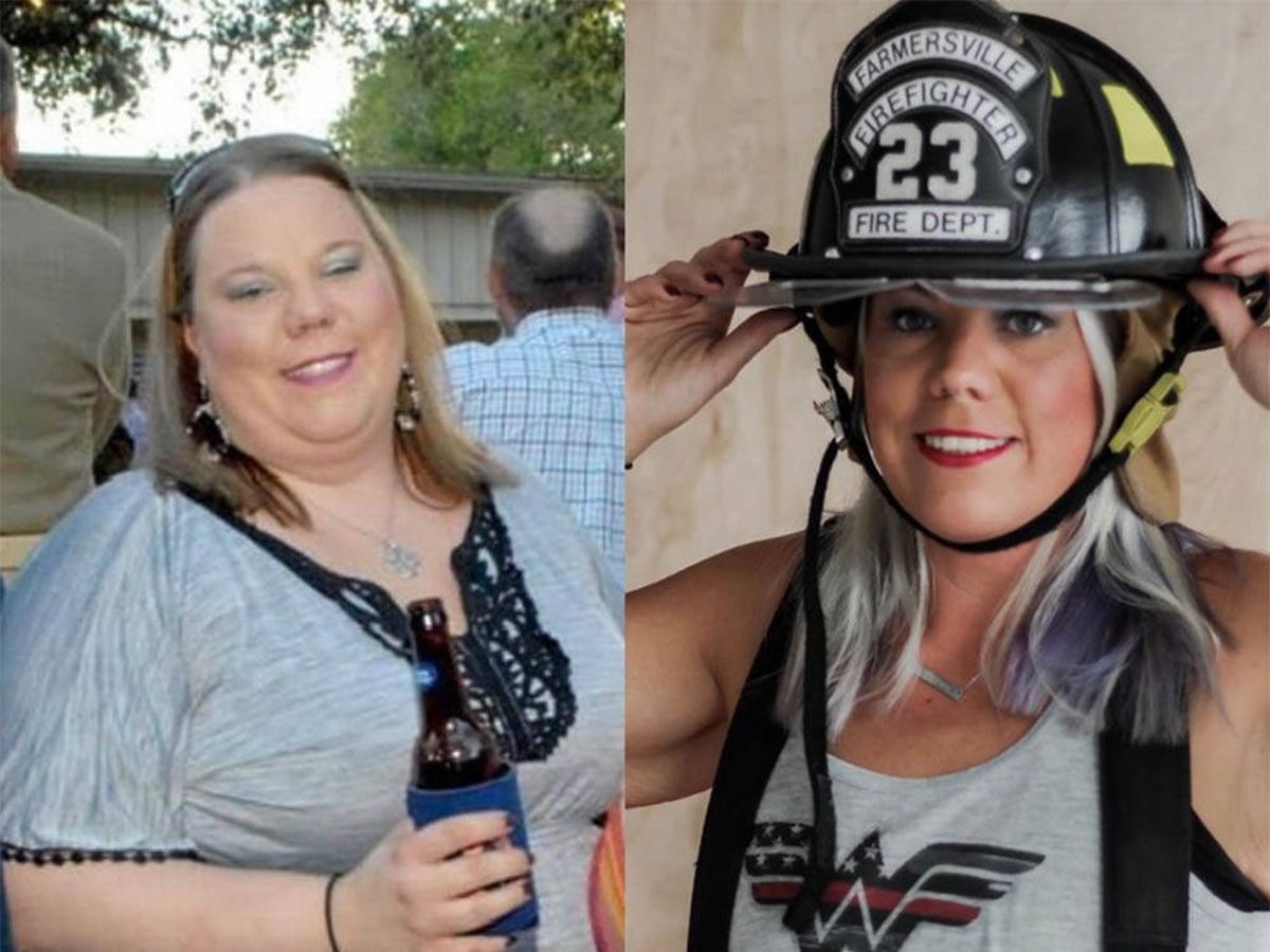 Foto: Una mujer pierde 72 kilos para cumplir el sueño de su vida: ser bombero (Instagram @tessiediva)