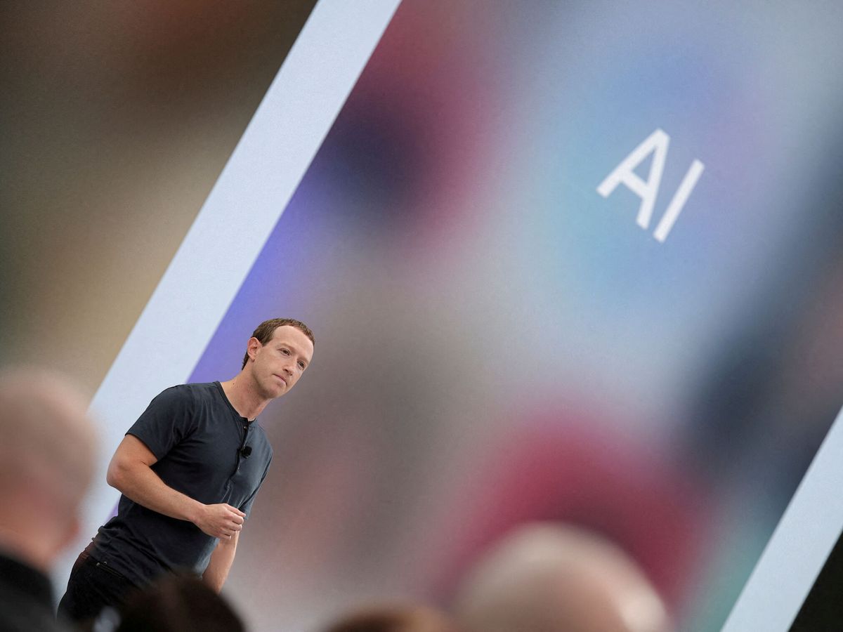 Foto: Mark Zuckerberg, en un evento de Meta sobre IA (Reuters/Carlos Barria)