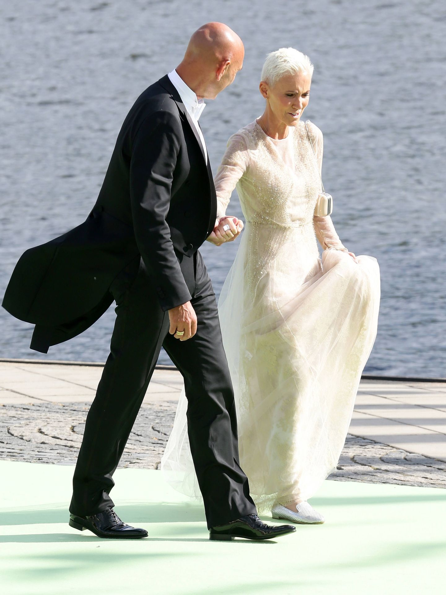 Marie Fredriksson, en la boda de Magdalena de Suecia. (Getty)