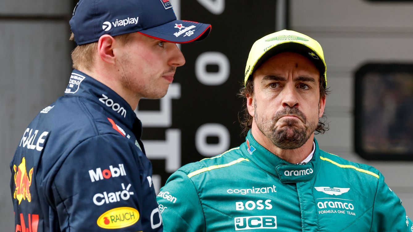 Foto: Alonso y Verstappen, en el pasado GP de China. (DPPI/AFP7)