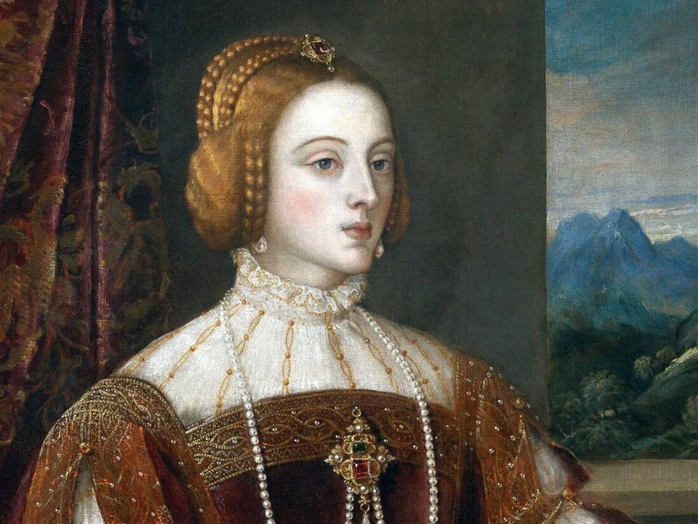 Retrato de la emperatriz Isabel de Portugal por Tiziano (1548)