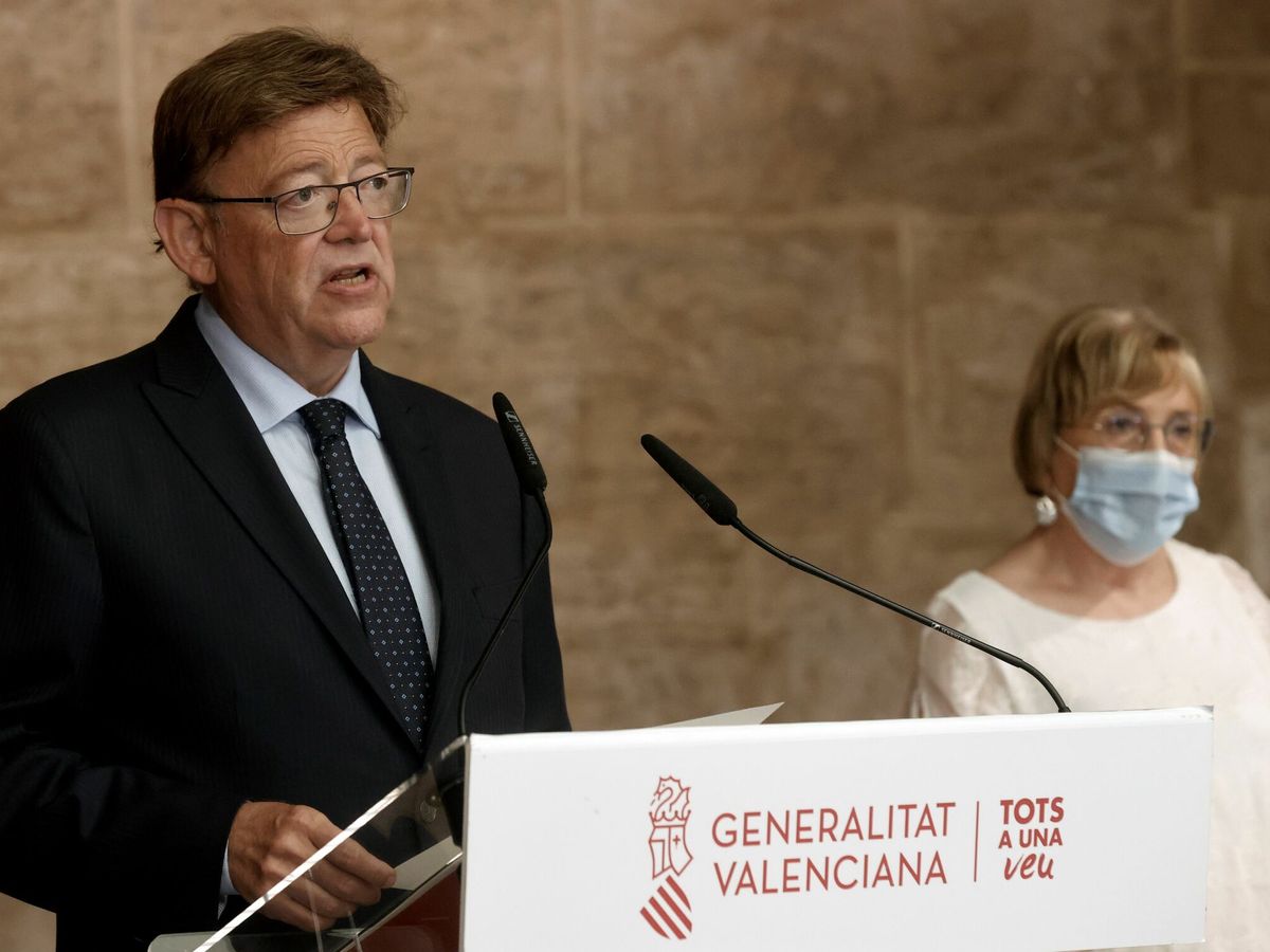 Foto: Ximo Puig y la 'consellera' valenciana de Sanidad, Ana Barceló. (EFE/Kai Försterling)