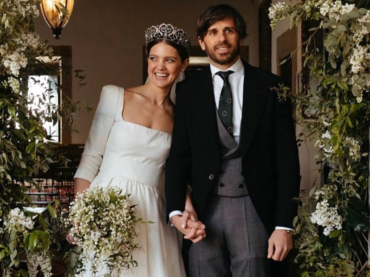 Foto: Isabelle Junot y Álvaro Falcó en su boda, hace un año. (Instagram/@isabellejunot)