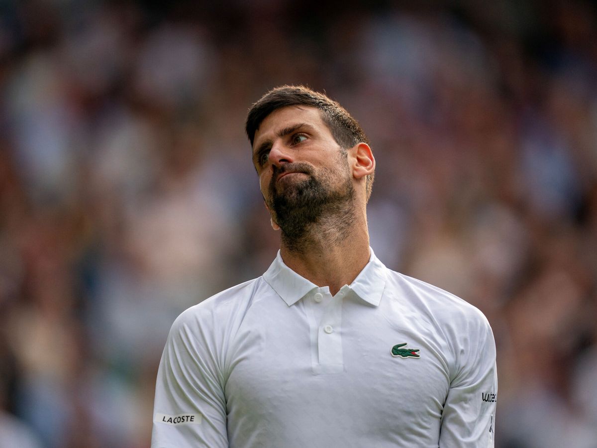 Foto: Novak Djokovic, durante la final de Wimbledon. (Susan Mullane/USA TODAY).