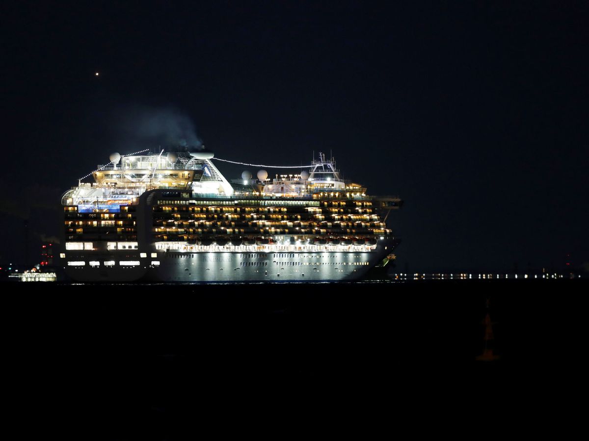 Foto: El crucero 'Diamond Princess', en cuarentena. (Reuters)