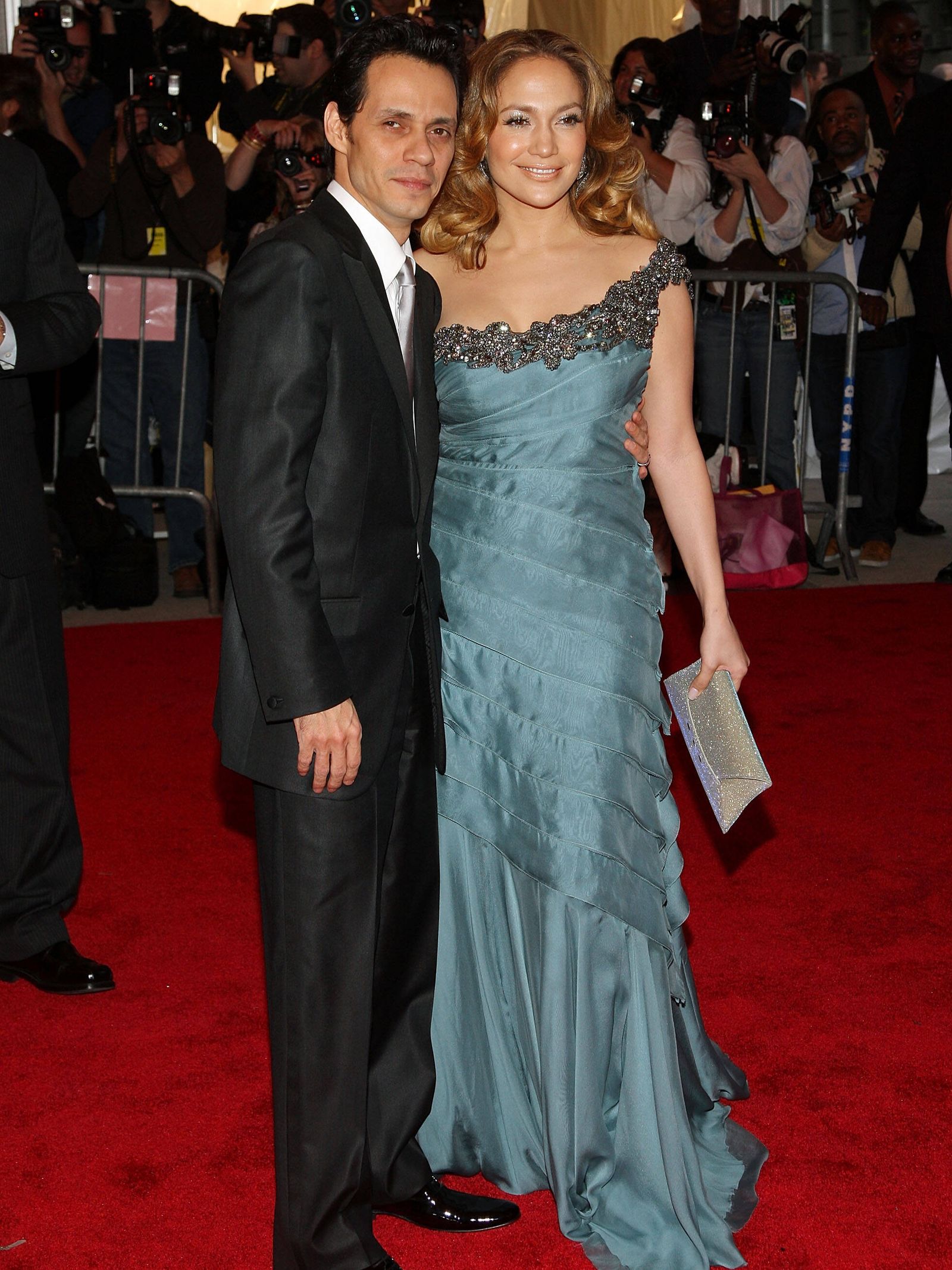 Marc Anthony y Jennifer Lopez en 2008. (Getty)