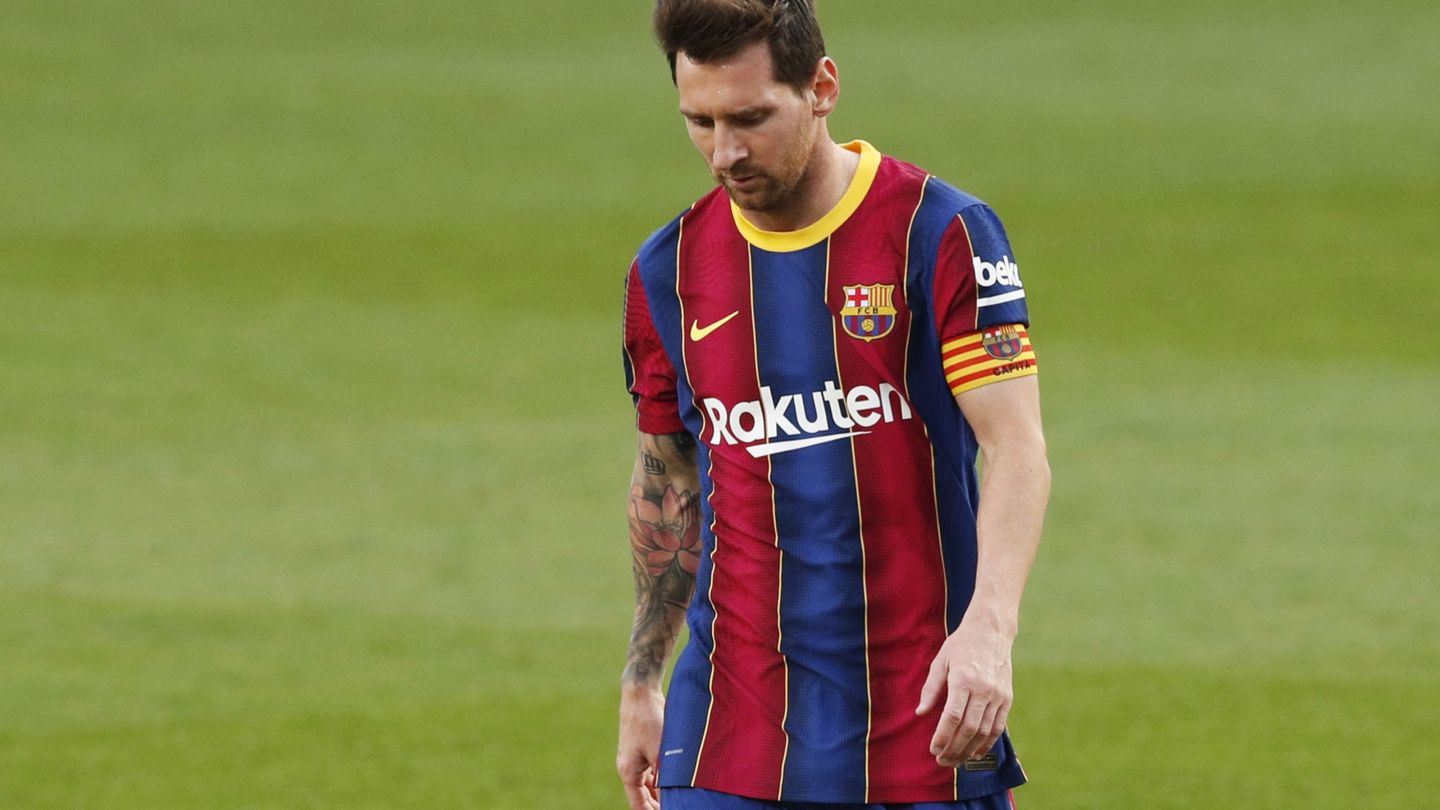 Messi acabó hundido tras el encuentro. (Reuters)