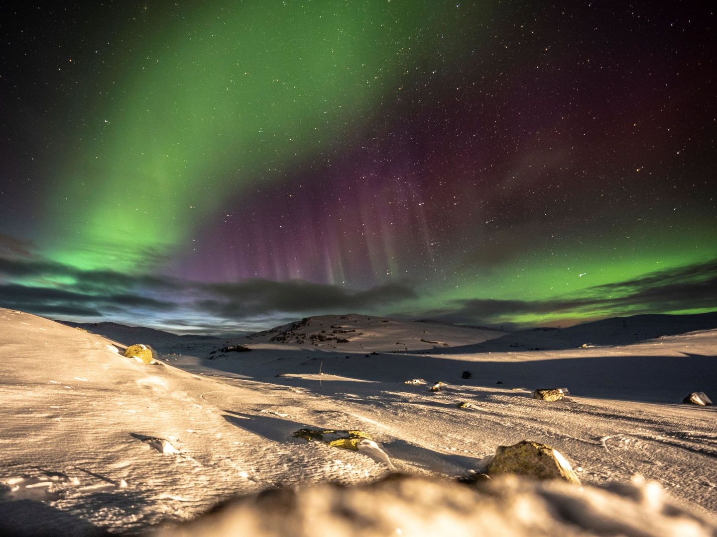 Aurora boreal en la Tierra. Foto: EFE  Heiko Junge 