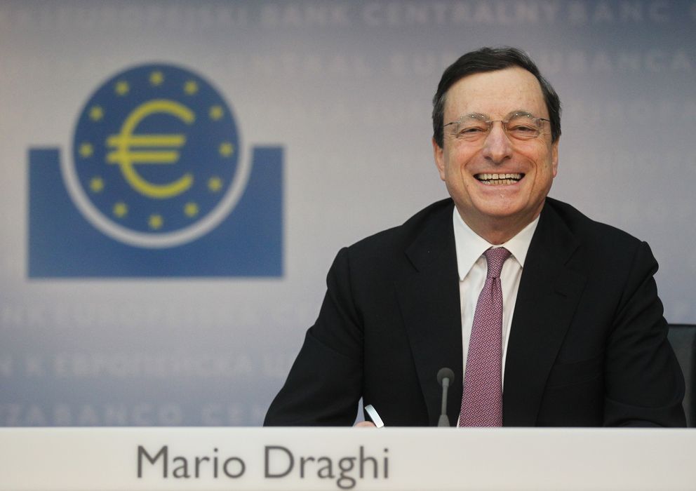 Foto: El presidente del BCE, Mario Draghi, en una rueda de prensa en Fráncfort
