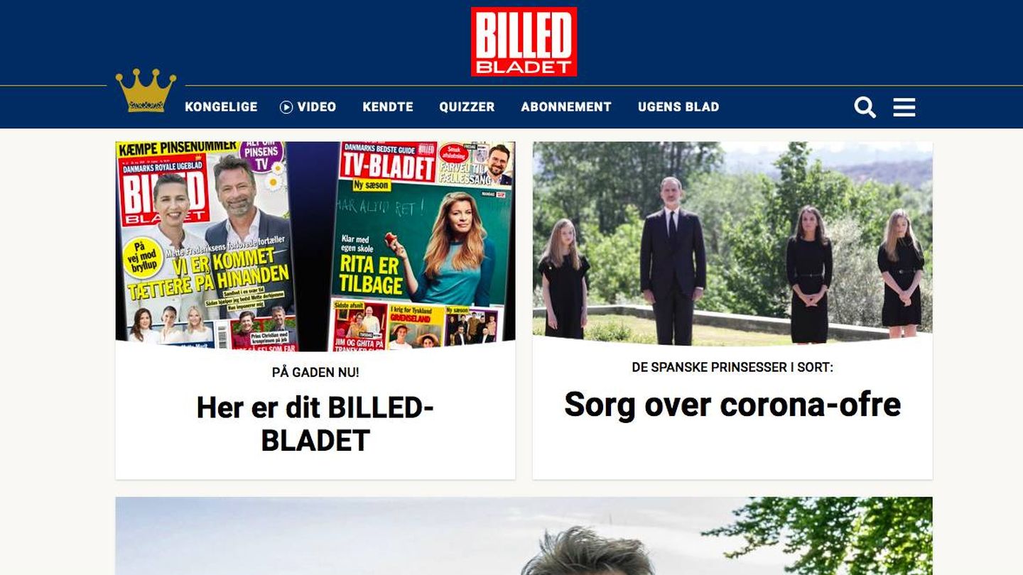 La familia real, en la portada del digital danés 'Billed Bladet'