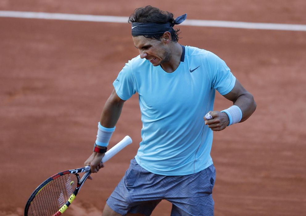 Foto: Nadal celebra su victoria ante Ferrer y su pase a semifinales (AP).