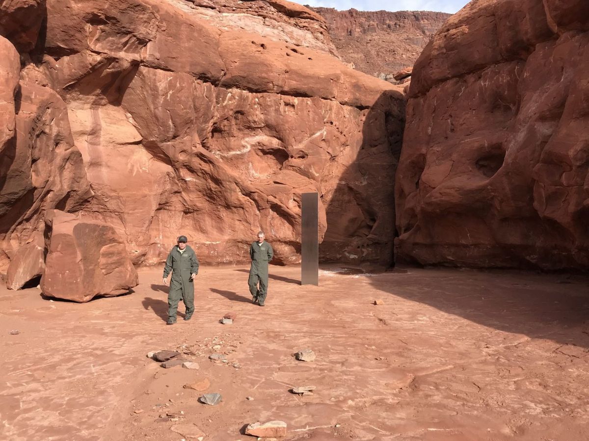 Foto: ¿Quién se llevó el monolito del desierto de Utah? (EFE)