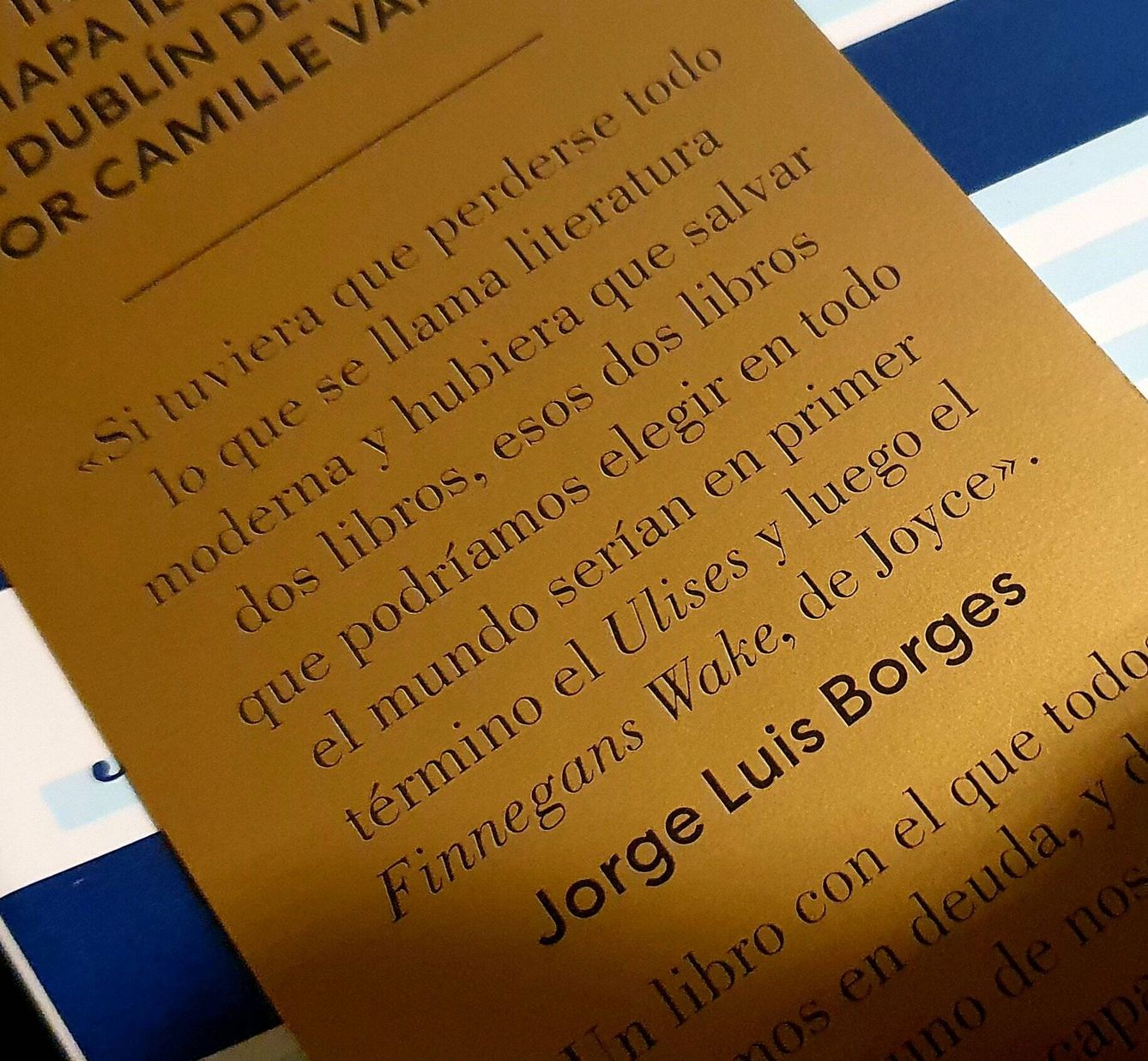 Extracto de la faja de la nueva edición del 'Ulises' de Joyce en Lumen.