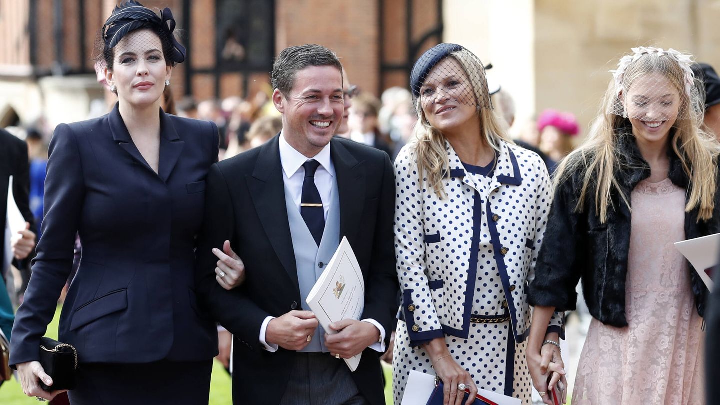 Kate Moss en la boda real de la princesa Eugenia de York. (Getty Images)