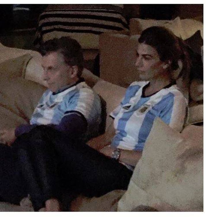 Mauricio Macri con su esposa
