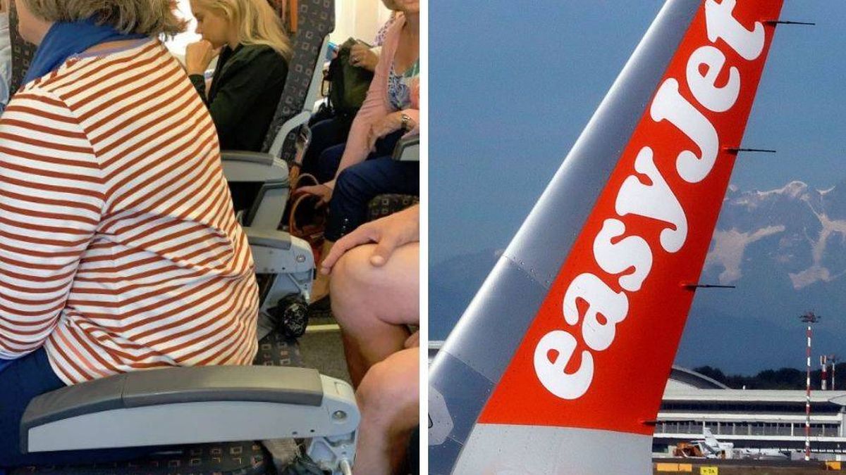 EasyJet pide borrar una foto en Twitter con una pasajera en un asiento sin respaldo