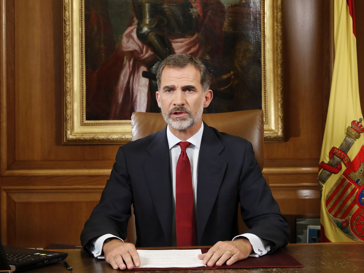 El Rey Felipe VI dirige un mensaje a los españoles dos días después del referéndum ilegal del 1-O. (EFE)