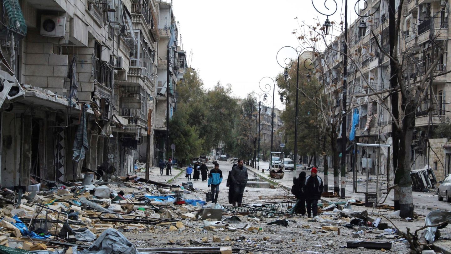 El estado de las calles de Siria tras la guerra. (EFE/STR)