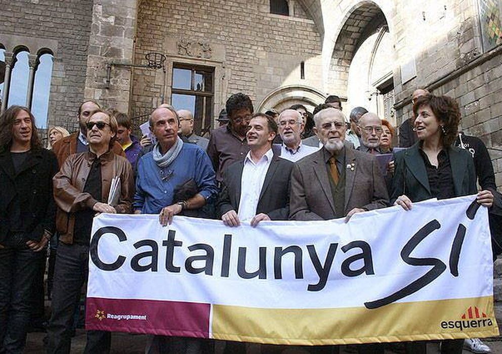 Foto: Llach en un acto de la plataforma Catalunya Sí organizado por ERC (Efe)