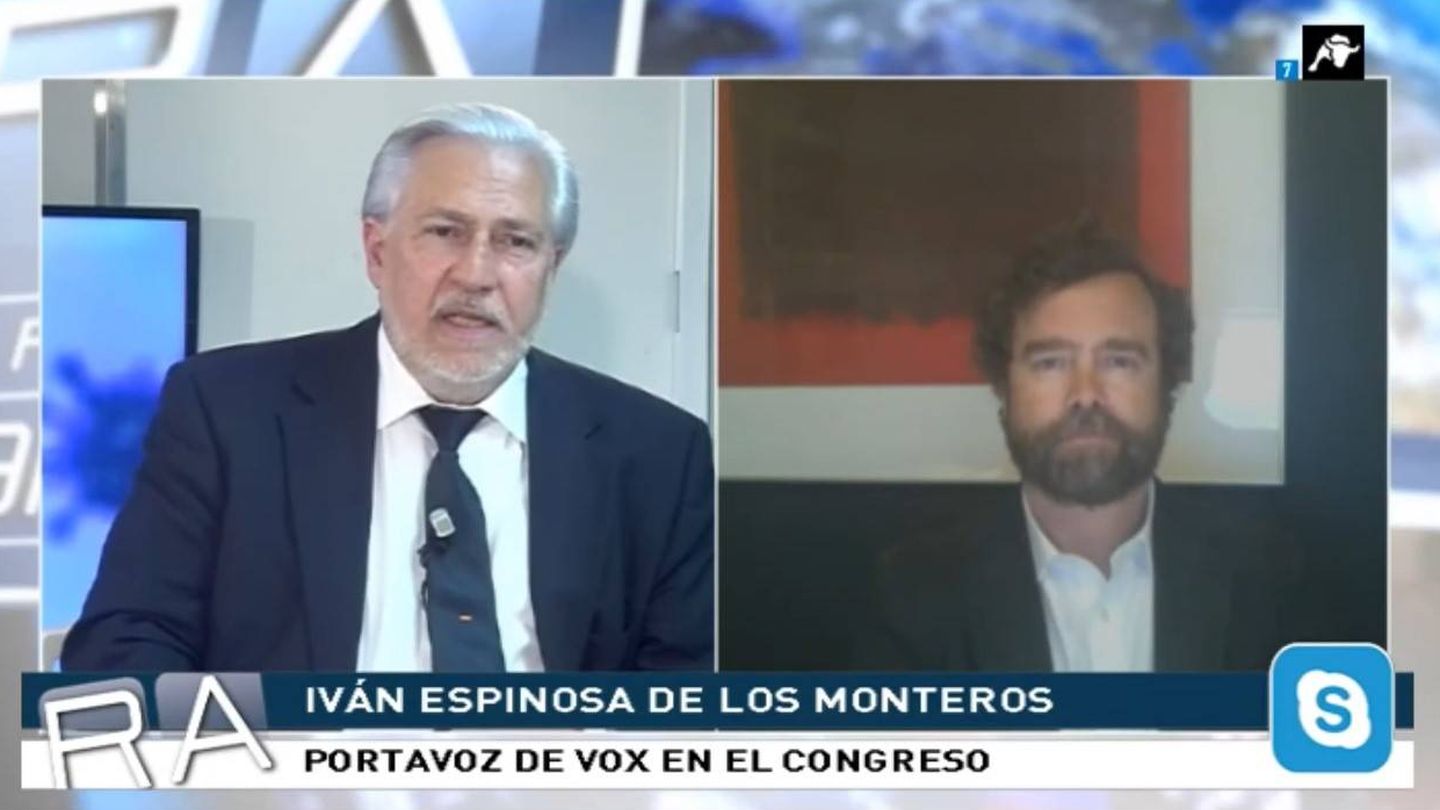 Julio Ariza, en videollamada con Iván Espinosa de los Monteros. (El Toro TV)