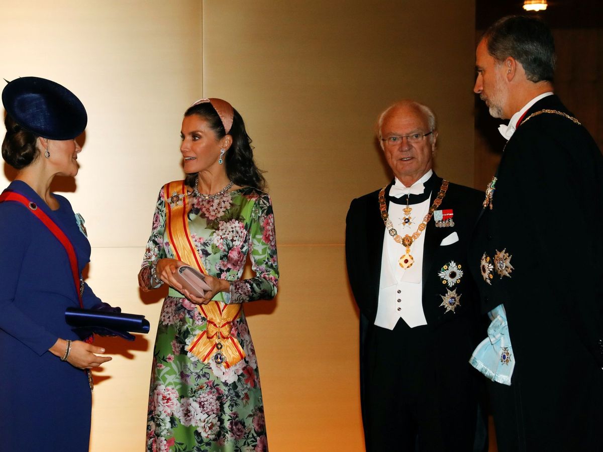 Foto: Letizia y Felipe VI junto al rey Gustavo de Suecia y a su hija Victoria, en una imagen de archivo. (EFE)