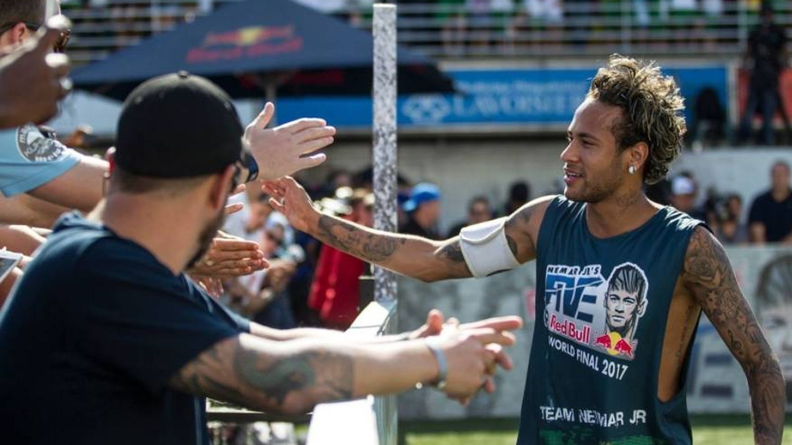 Foto: Neymar, durante un evento promocional de su torneo.