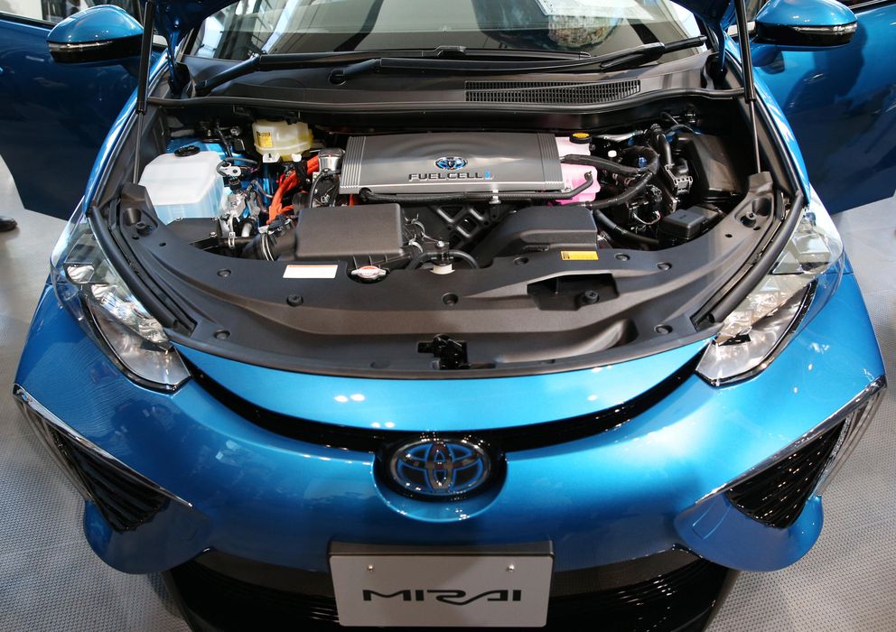 Foto: El Mirai de Toyota funciona con una pila de combustible.