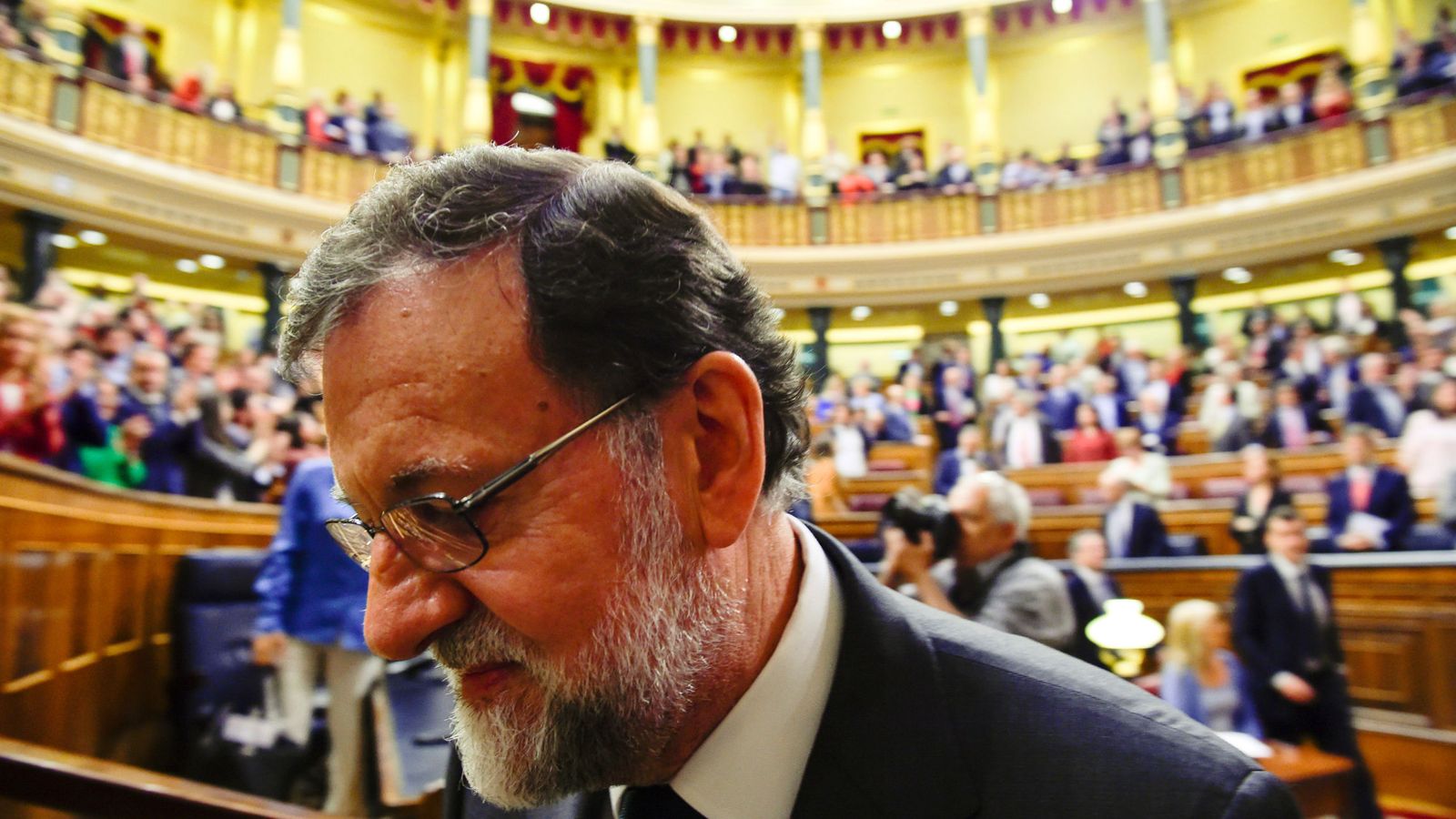 Foto: El presidente Mariano Rajoy en la segunda sesión de la moción de censura | REUTERS