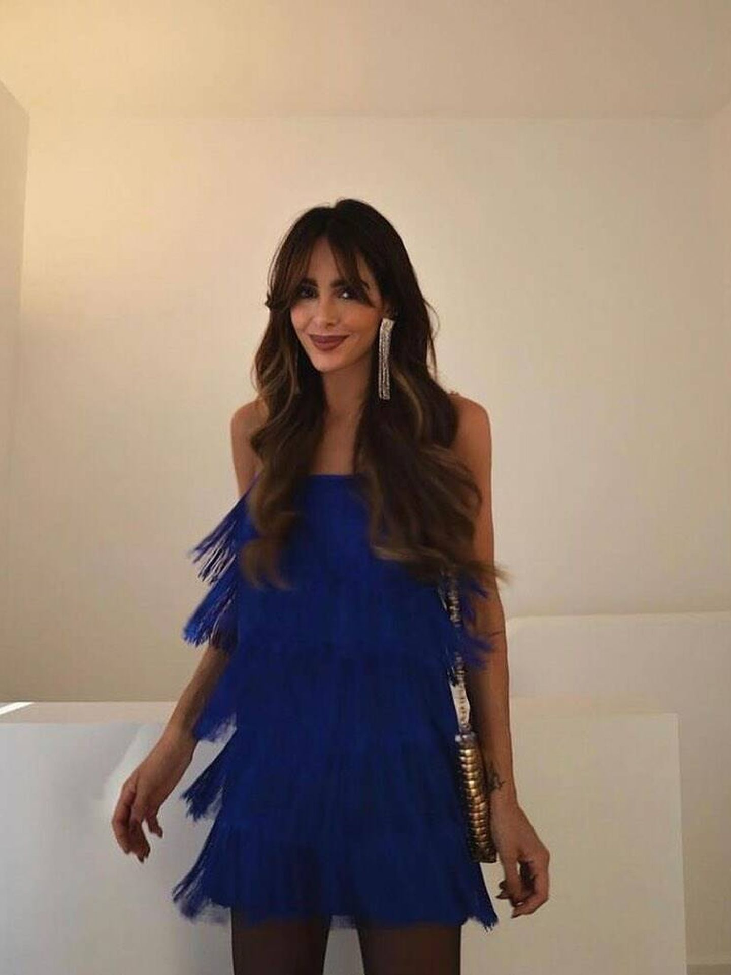 La diseñadora Rocío Osorno con vestido de Zara. (Instagram @rocio0sorno)
