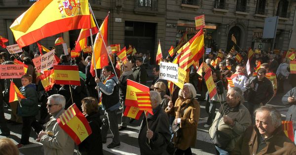 Foto: Manifestación constitucionalista en Barcelona.