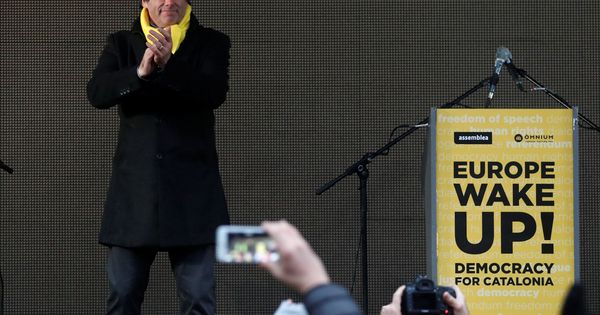 Foto: Carles Puigdemont, durante uno de sus actos en Bruselas. (Reuters)