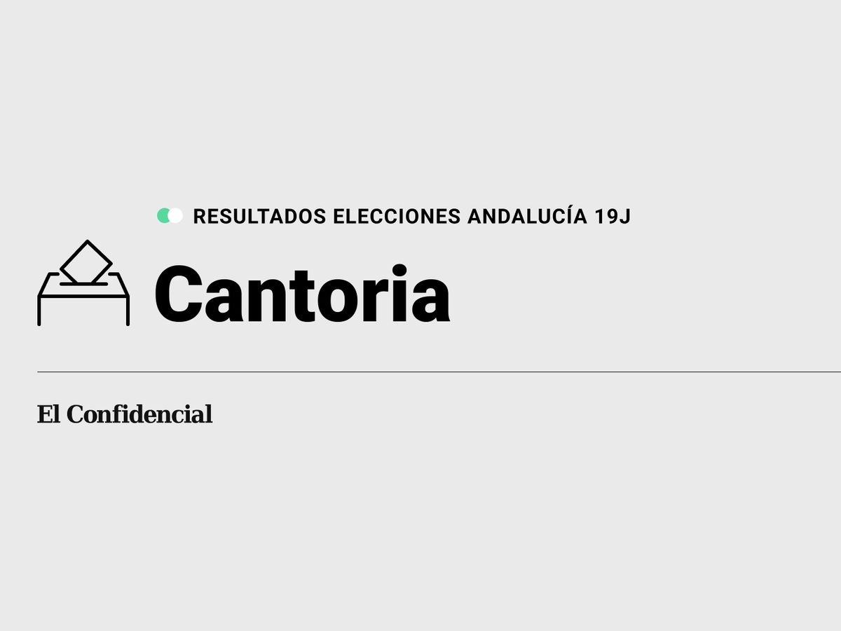 Foto: Resultados en Cantoria, Almería, de las elecciones de Andalucía 2022 este 19-J (C.C./Diseño EC)