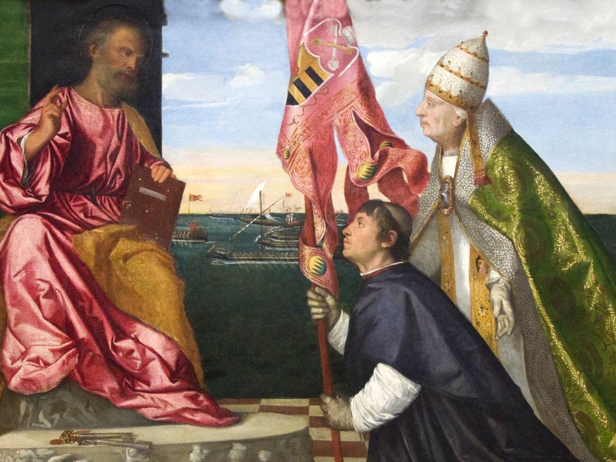 Foto: Alejandro VI y Jacopo Pesaro ante San Pedro, Tiziano, 1509