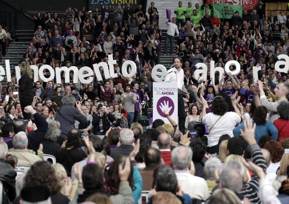 Foto: Pablo Iglesias, líder de Podemos, durante su mitin en Valencia (EFE)