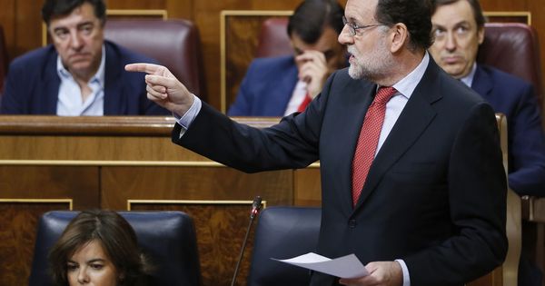 Foto: El presidente del Gobierno, Mariano Rajoy, este miércoles en el Congreso de los Diputados. (Efe) 