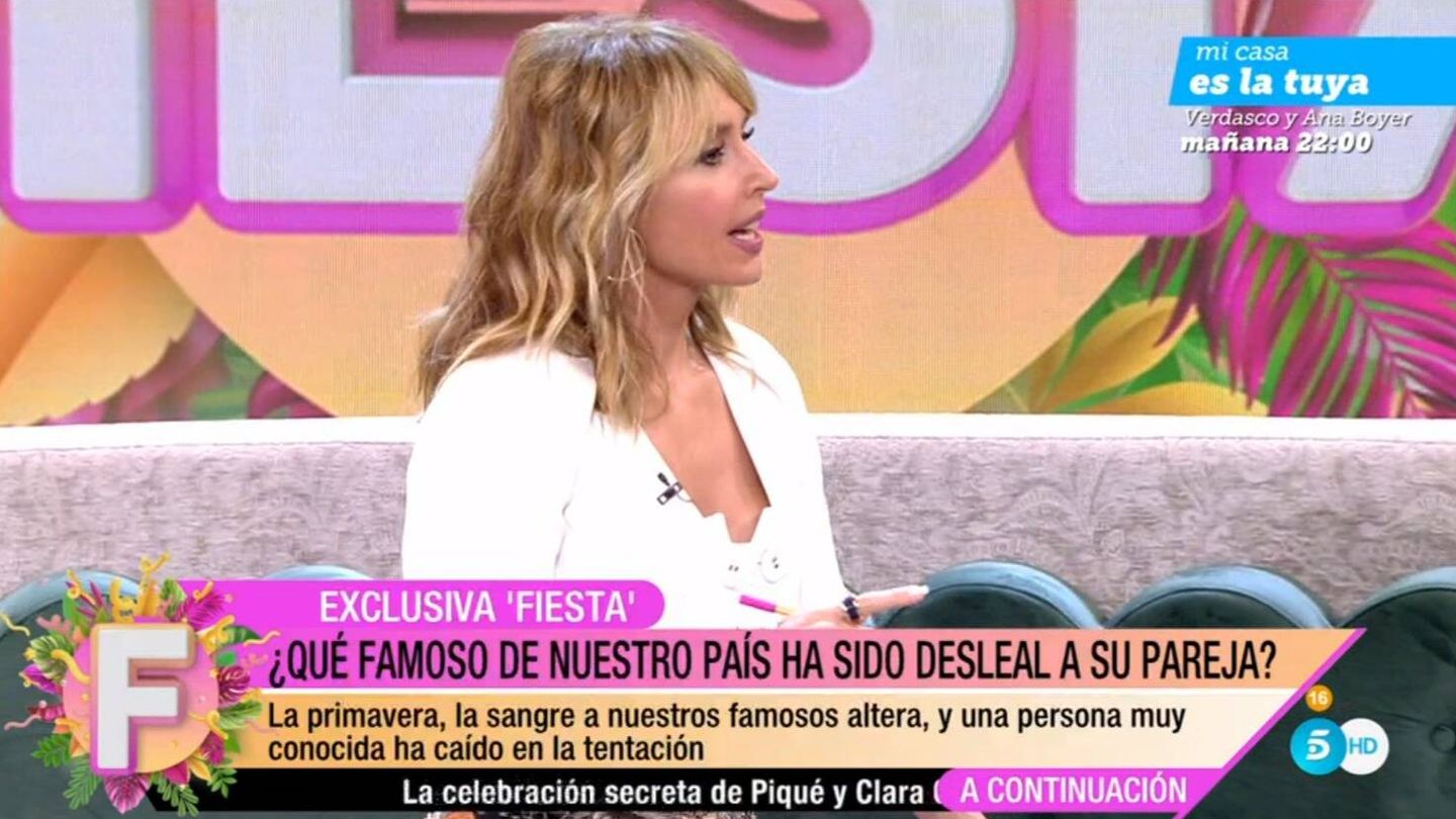 Emma García, presentadora de 'Fiesta'. (Mediaset España)