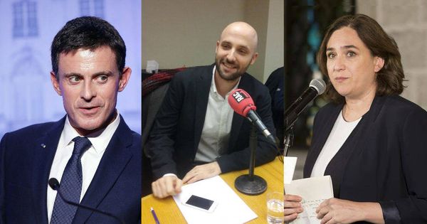 Foto: Montaje en el que aparecen Manuel Valls, Joan Graupera y Ada Colau. 