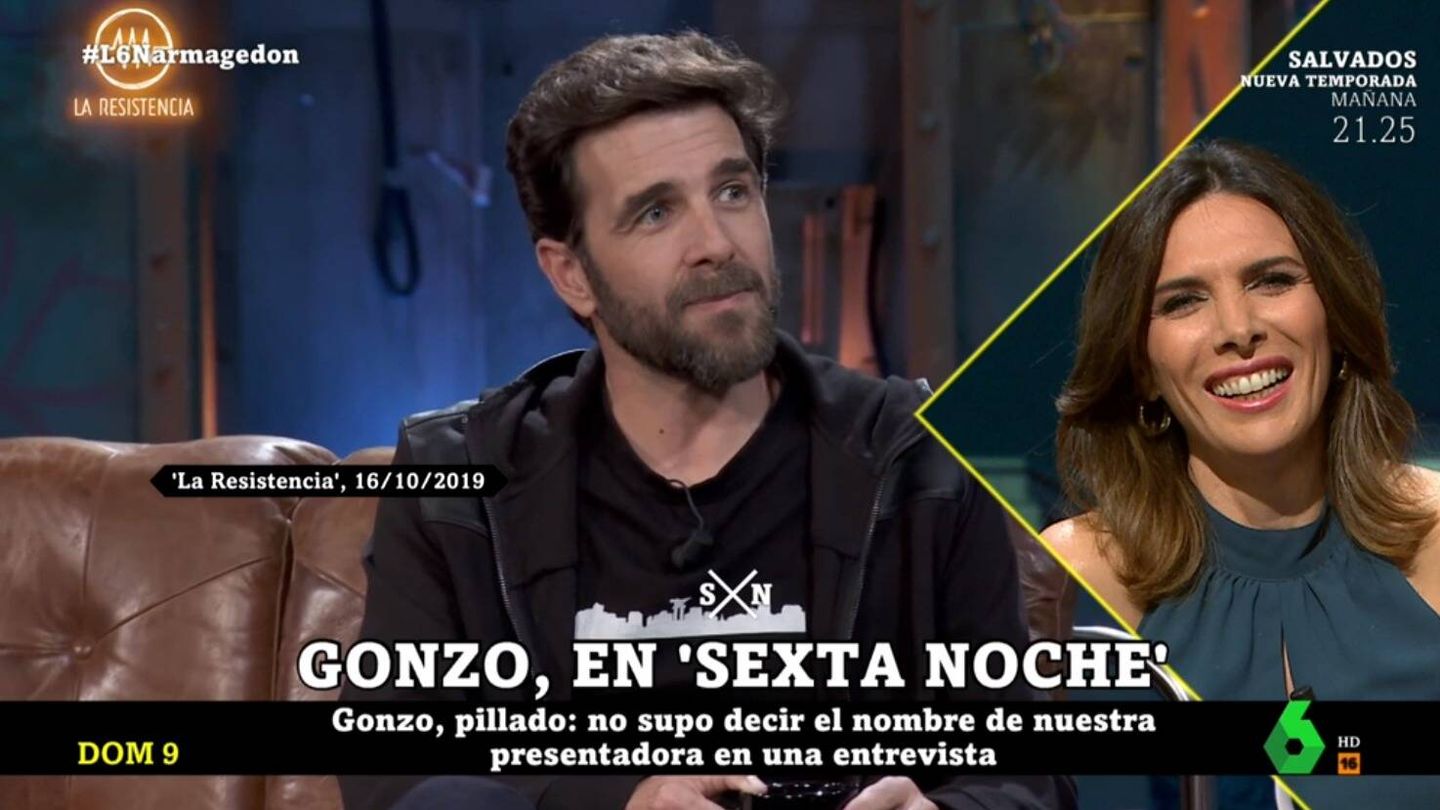 Verónica Sanz ve la entrevista de Gonzo en 'La resistencia'. (Atresmedia)