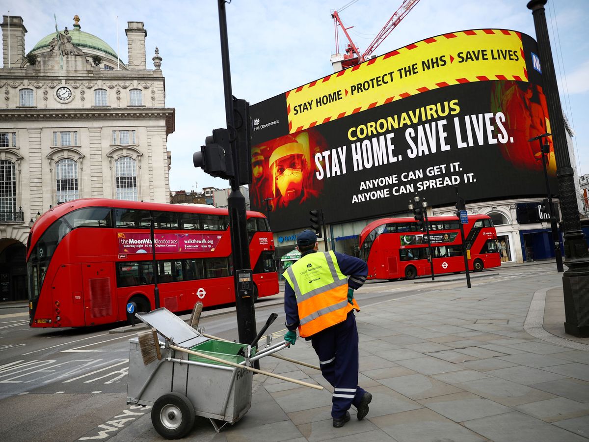 Foto: Campaña de salud del Gobierno en Piccadilly Circus. (Reuters)