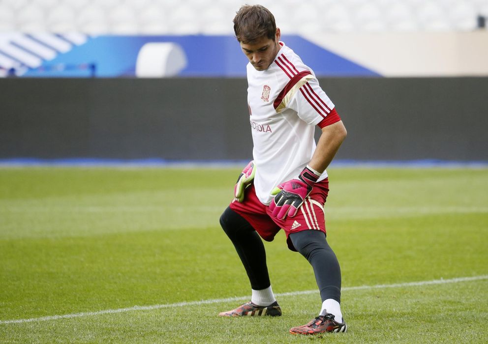 Foto: Casillas, durante un entrenamiento de la Selección (Reuters)