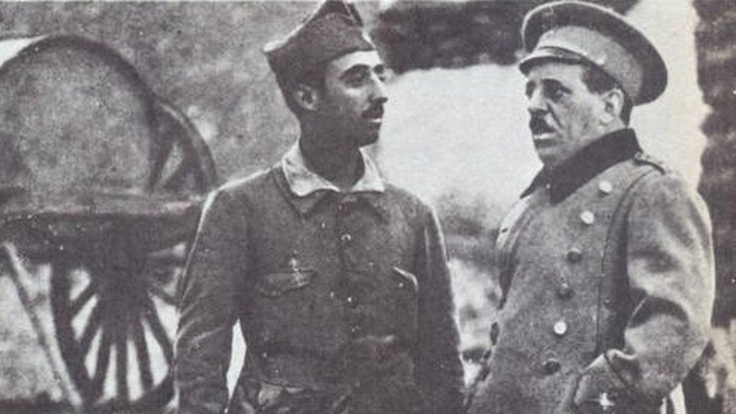 Franco y el general Sanjurjo, en Melilla.