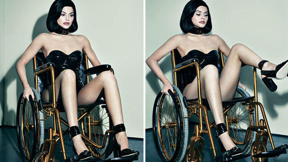 Kylie Jenner enciende las redes por una foto en silla de ruedas para una revista
