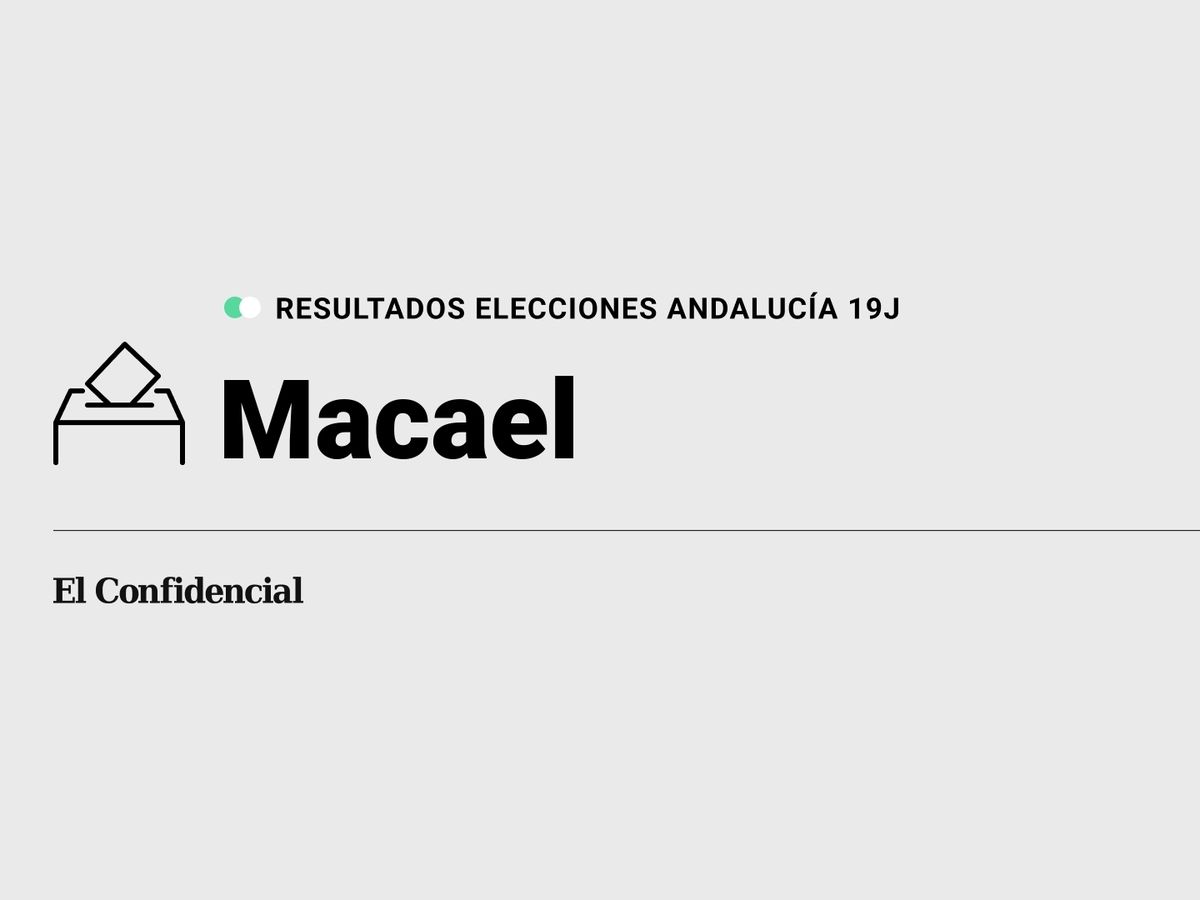 Foto: Resultados en Macael, Almería, de las elecciones de Andalucía 2022 este 19-J (C.C./Diseño EC)