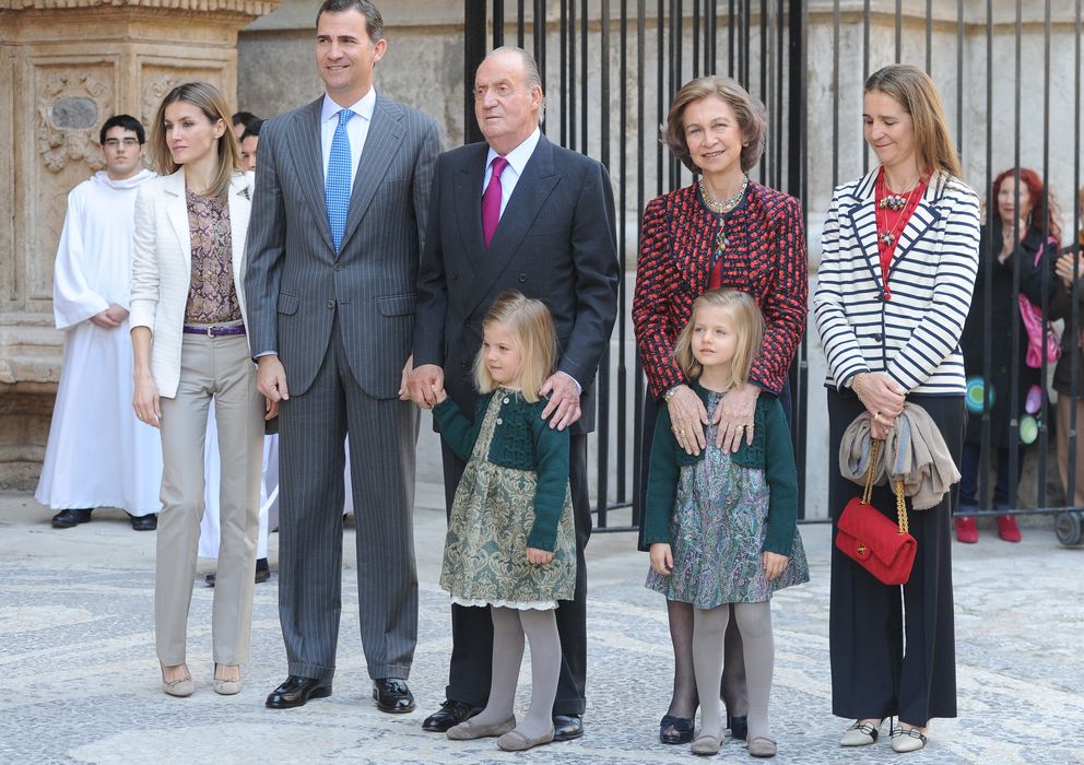 Foto: Don Juan Carlos en abril de 2012, la última vez que acudió a la Misa de Pascua en Palma de Mallorca (Gtres)