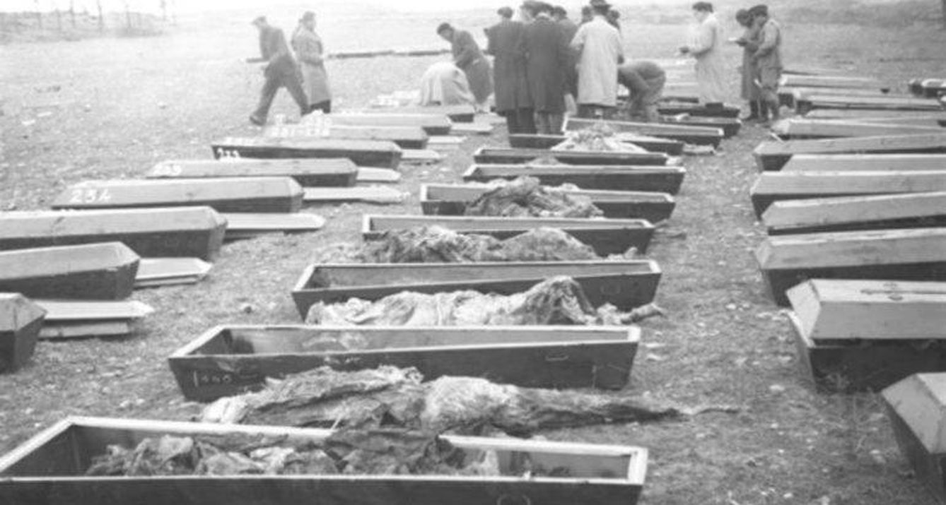 Exhumación de cadáveres en Soto de la Aldovea